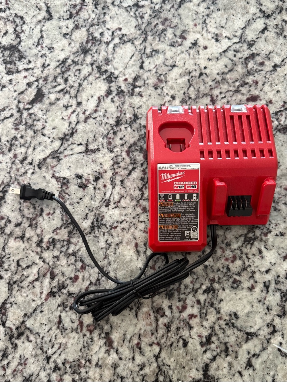 Milwaukee M12 M18 Battery Charger - Red